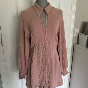 Free people short dress,size XS T/P,(dusty pink color)